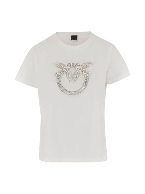 T-shirt logo Love Birds decorato PINKO | 100535A2RN/Z05